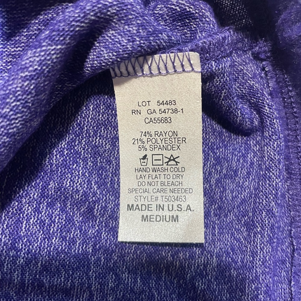 NWT Nally & Millie Womens Size Medium Blue Soft Brushed Jersey Long Sleeve Dress - Picture 5 of 7